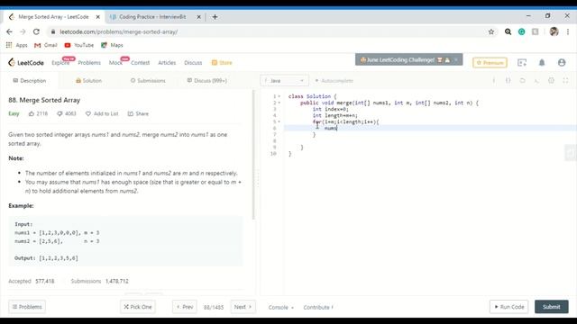 Interview Preparation Series||Arrays||Merge Two Sorted Array||JAVA||FAANG смотреть онлайн