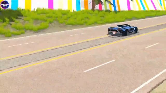 DOWN OF DEATH - Double Big Truck & Monster Trucks Series Crash Color Speed Bumps - HT Beamng Drive смотреть онлайн