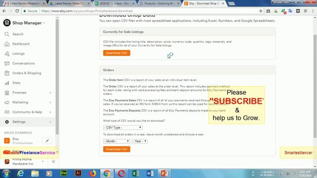Exporting CSV File From Etsy | How to Export/Download Listing Information CSV from Etsy? смотреть онлайн