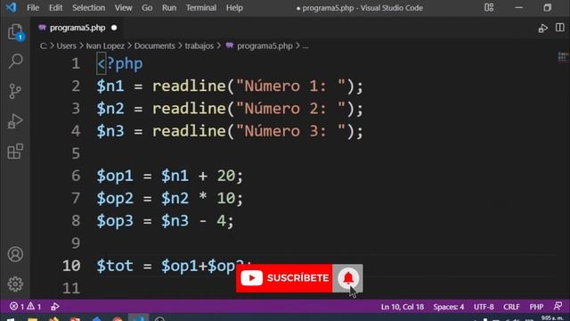 ? OPERACIONES ARITMETICAS BASICAS EN PHP ▶ SOLICITAR 3 NUMEROS EN PHP ? CURSO DE PHP смотреть онлайн
