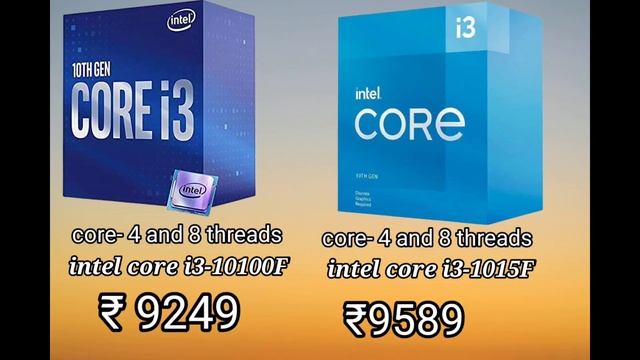 intel core i3-10100F VS intel core i3-1015F best gaming Processor under 10000!! смотреть онлайн