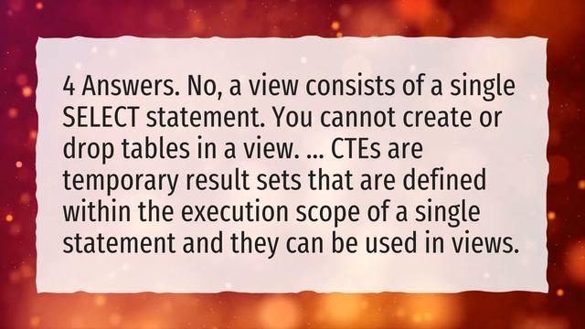 Are CTE faster than subquery? смотреть онлайн