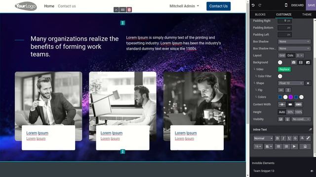 Team Snippets Odoo v16 смотреть онлайн