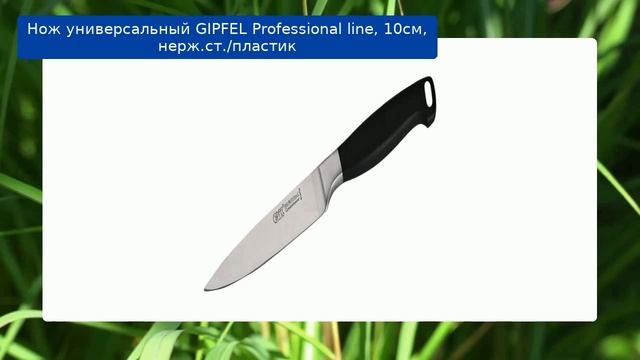 Нож универсальный GIPFEL Professional line, 10см, нерж.ст./пластик обзор смотреть онлайн