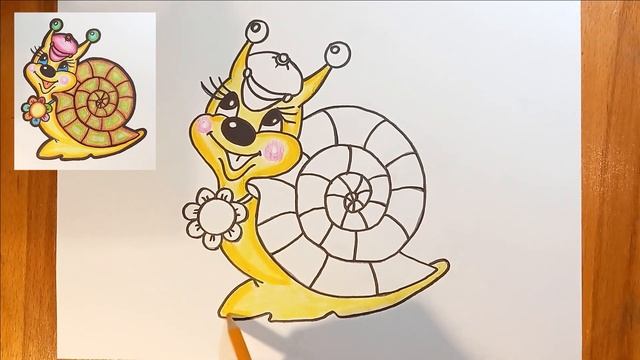 Как нарисовать улитку / рисунки для срисовки / how to draw a snail. 0+ смотреть онлайн