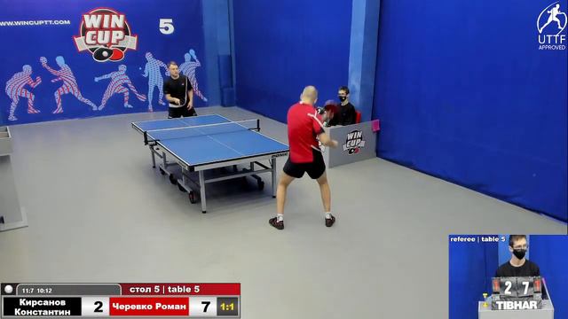 16:30 Кирсанов Константин 2-3 Черевко Роман cтол 5 ЮГ-3 04.02.22 смотреть онлайн