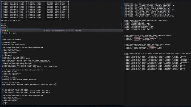 SQL Traffic Ticket Management System смотреть онлайн