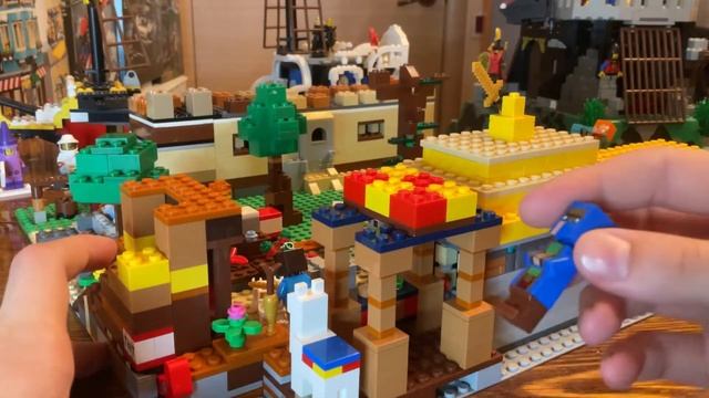 Моя самоделка Лего Майнкрафт деревни надолго.