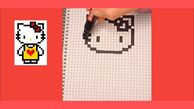 Котенок Китти по клеточкам смотреть онлайн