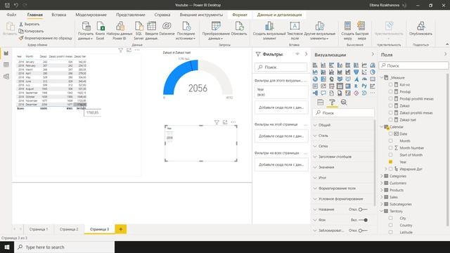 Power BI Урок 21 - Датчик и Ключевой показатель эффективности смотреть онлайн
