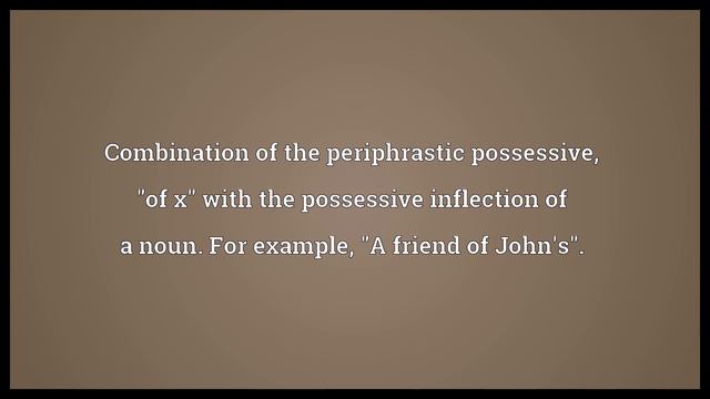 Double possessive Meaning смотреть онлайн