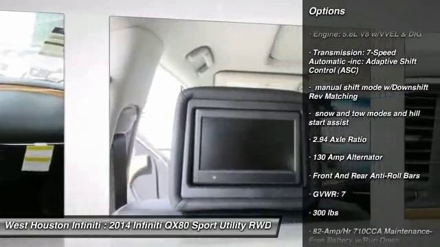 2014 Infiniti QX80 Houston TX 751435 смотреть онлайн
