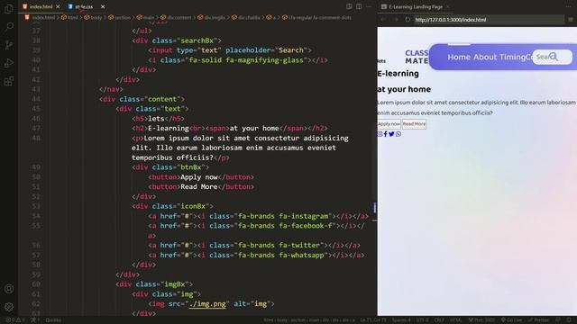 How To Create a E-Learning Landing Website Using HTML & CSS @NikhilsCode смотреть онлайн