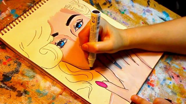 Pin-up girl / portrait speedpaint смотреть онлайн