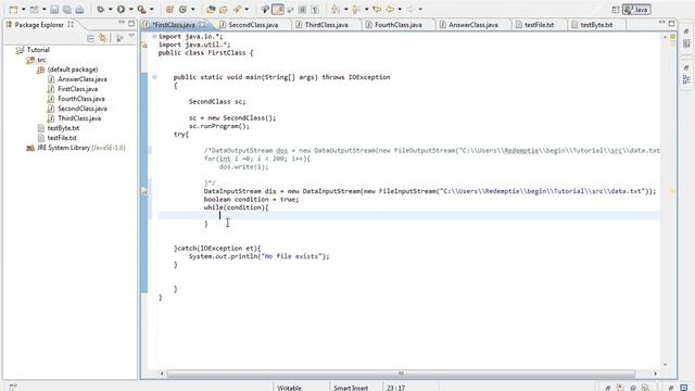 Java programming part 44 Java Input and Output 7 DataOutSteam an DataInputStream смотреть онлайн