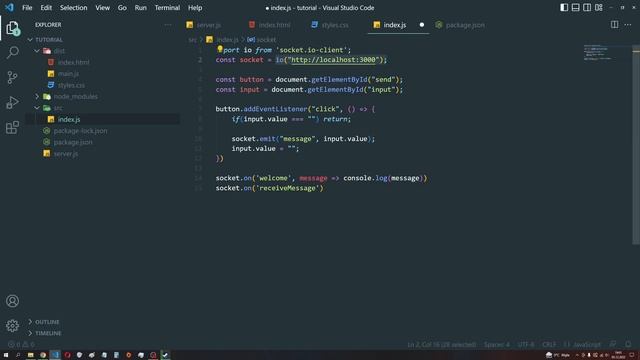 Chat application in vanilla JS using Express and Socket.io смотреть онлайн