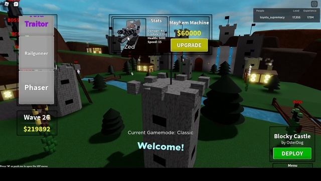 SOLO Classic Mode On Blocky Castle  - TBBF Roblox