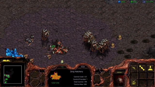 StarCraft: Brood War - (Z)1vs7 Char Magma - no sunkens смотреть онлайн
