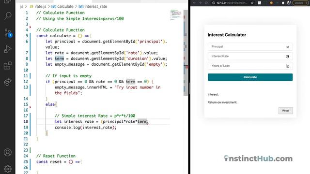 Create Simple Interest Rate With JavaScript смотреть онлайн
