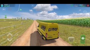 Driver's Job Online Simulator - Mercedes-Benz Sprinter van| Packing in box van Animation, Dirt Road