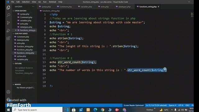 php string functions | PHP tutorial # 6 смотреть онлайн