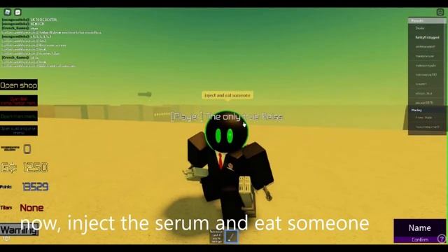 How to turn into a mindless titan in Roblox Aot: InsertPlaygroundGame смотреть онлайн