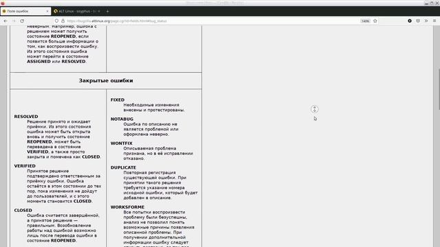 Как работать с ALT Linux Bugzilla - система отслеживания ошибок смотреть онлайн