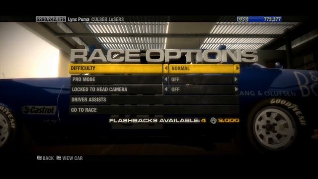difficulty options for Race Driver: GRID смотреть онлайн