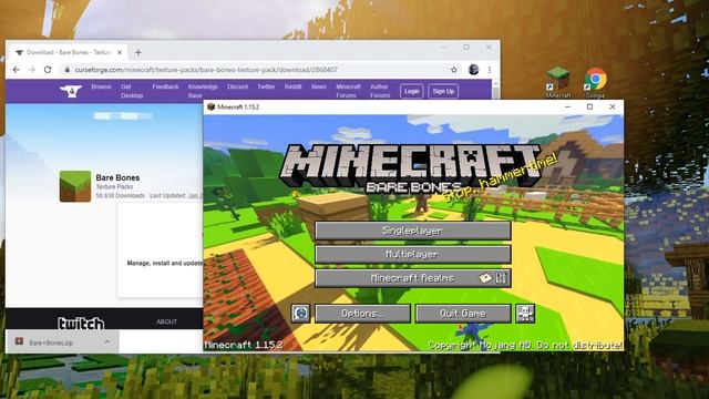 How To Install Bare Bones Texture Pack for Minecraft 1.15+! смотреть онлайн
