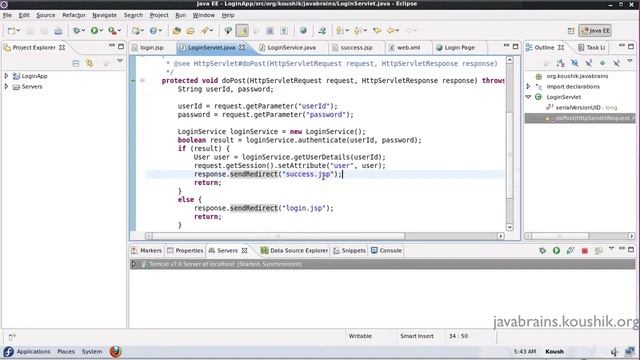 JSPs and Servlets Tutorial 16 Part 4 Using RequestDispatcher in the MVC Application смотреть онлайн