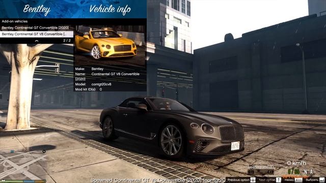 Excellent Bentley Continental GT 2020 Convertible by OhiOcinu in GTAV review | + my physics | RTX o смотреть онлайн