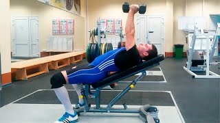 Разводы с гантелями лёжа под углом: техника выполнения смотреть онлайн