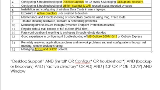 How to understand Job description anf make Boolean Search String Part 35 | Desktop Support JD | смотреть онлайн