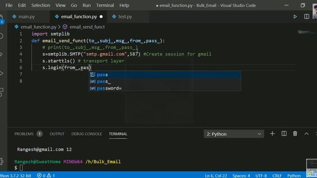 How to send Multiple Emails in Python | GUI Tkinter Part7 #Webcode смотреть онлайн
