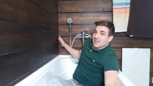 Деревянная ванная комната в каркасном доме. ванная своими руками.