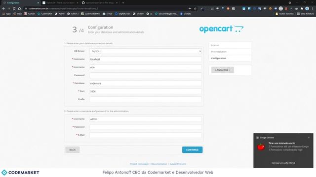 Como instalar a plataforma de E-commerce Opencart 3 usando a última versão atual смотреть онлайн