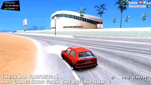 Volkswagen GOLF MK2 IVF 2 0 1 - GTA San Andreas MOD _REVIEW смотреть онлайн