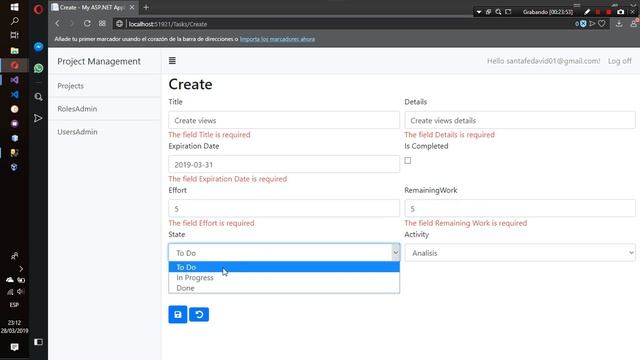 ASP.NET MVC - Ejercicio practico, creando tareas con Entity Framework смотреть онлайн