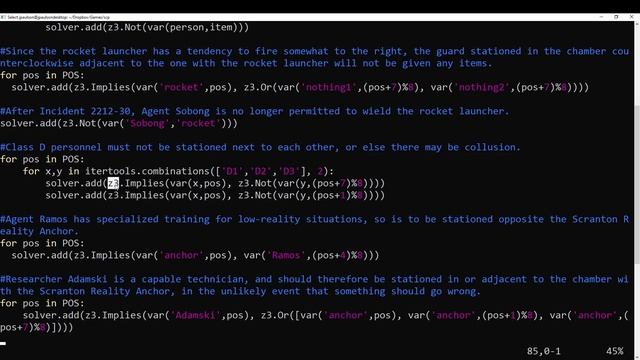 Solving a Logic Puzzle with Z3 смотреть онлайн