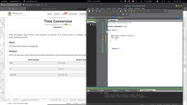URI online judge 1019 solution (Bangla) | Time Conversion | URI Beginner series смотреть онлайн