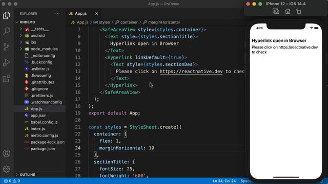React Native: Display Hyperlink (Open Browser From Link and Custom Link) смотреть онлайн