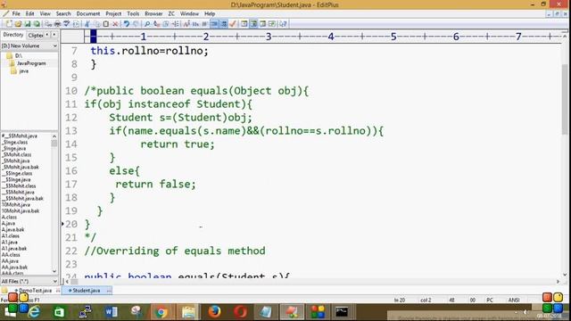 Important Interview question what is equals method Online session-1 of Core java смотреть онлайн
