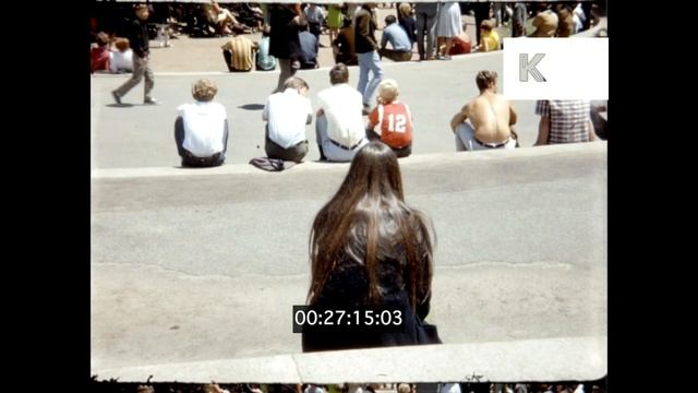 Late 1960s Hippies in a Haight Ashbury Park, San Francisco, HD смотреть онлайн