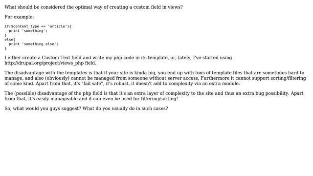 Drupal: Views - field template vs php field смотреть онлайн
