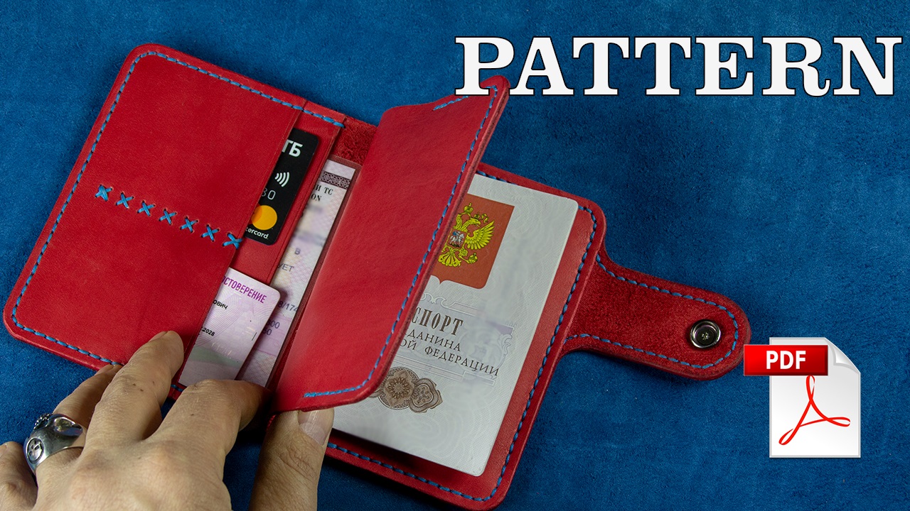 Making a Red Leather Passport Cover DIY| Обложка для паспорта своими руками смотреть онлайн