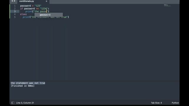 Python Tutorials For Beginners - 4 Conditionals смотреть онлайн