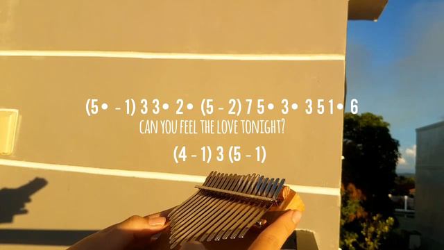 Can You Feel The Love Tonight - Elton John | The Lion King OST | kalimba cover with lyrics and tabs смотреть онлайн
