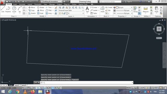 The use of LINE and POLYLINE in autoCAD 2D drawing,in hind смотреть онлайн