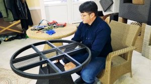 УРОК ПЛЕТЕНИЯ ИЗ РОТАНГА/ Плетение круглого стола