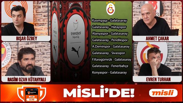 Galatasaray 6-2 Rizespor Maç Sonu | Bışar Özbey, Ahmet Çakar, Evren Turhan Ve Rasim Ozan Kütahyalı
